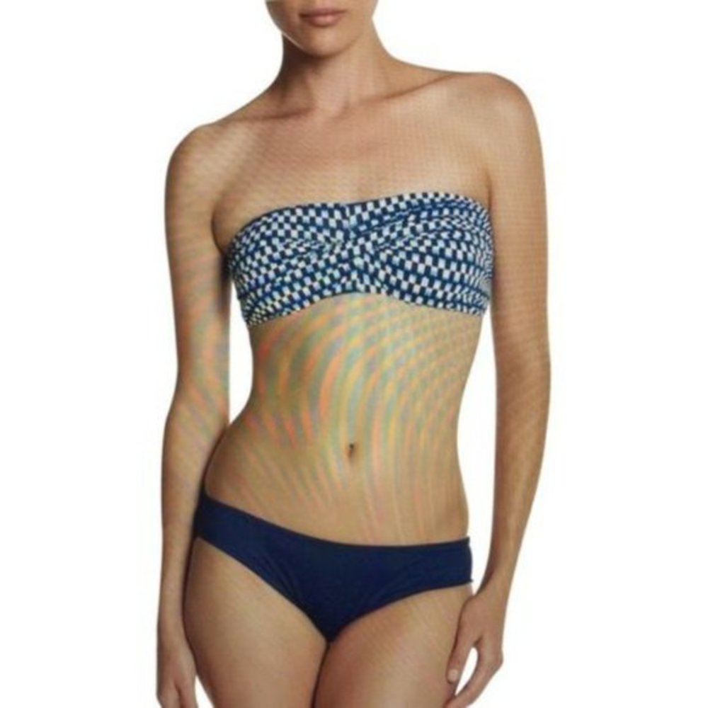 NWOT Small Tart Swim Ruched Bandeau Bikini Set